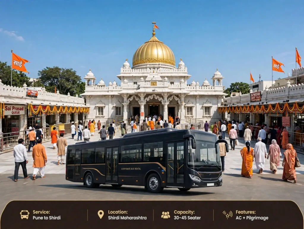 Bus on rent from Pune to Shirdi - Redline Bus