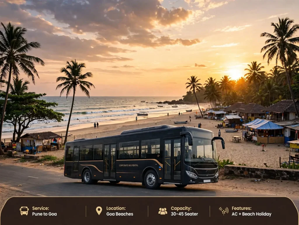 Bus on rent from Pune to Goa - Redline Bus